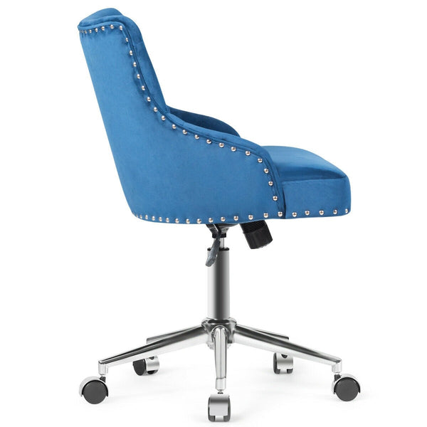 Tufted Swivel Computer Desk Chair - Blue