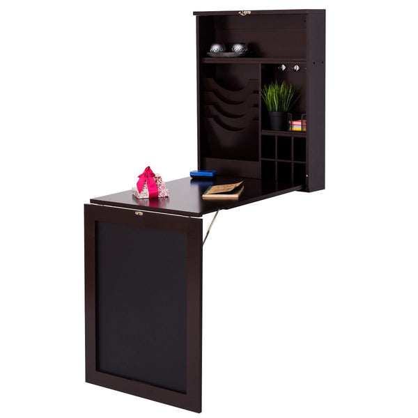 Convertible Wall Mounted Desk - Coffee