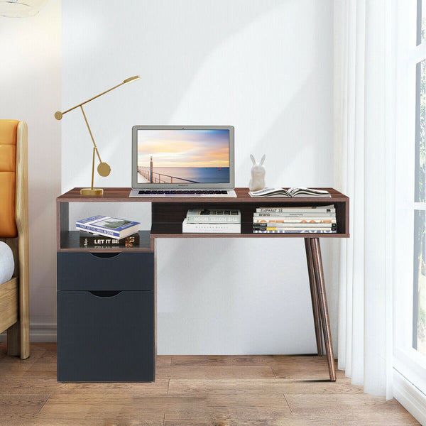 Computer Writing Table with Drawer and Cabinet