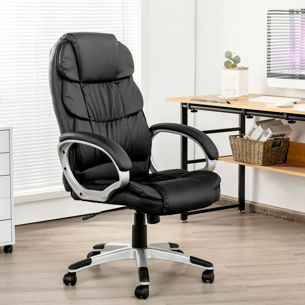 Adjustable High Back Office Chair - Black