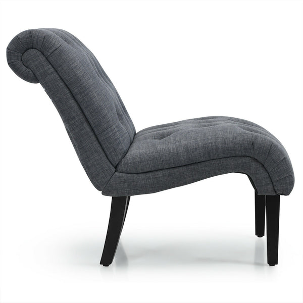 Tufted Lounge Chair - Dark Gray