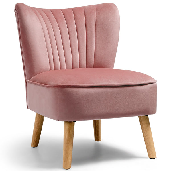 Modern Armless Accent Chair - Pink