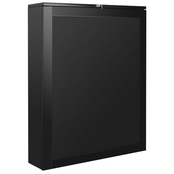 Convertible Wall Mounted Table with A Chalkboard - Black