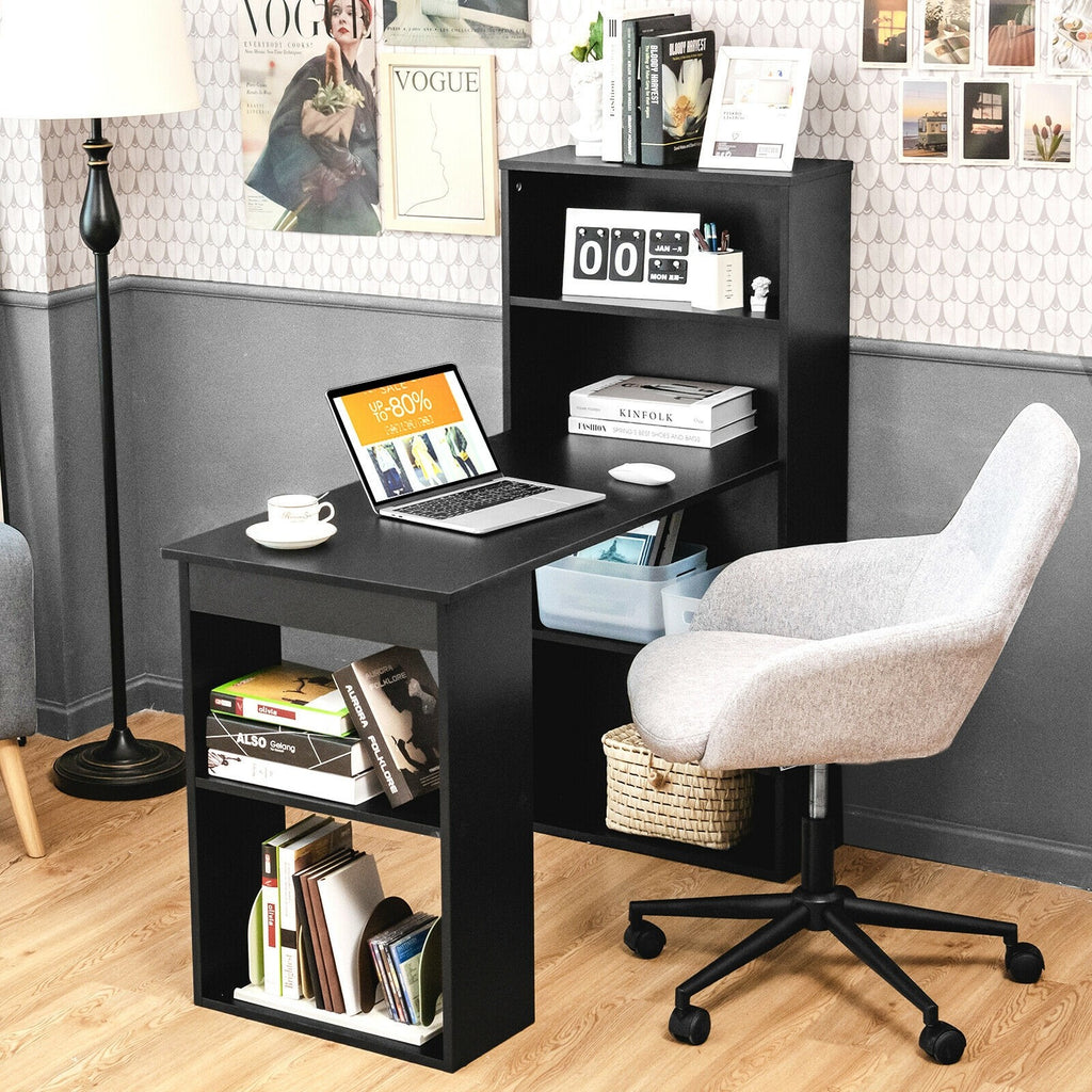 6 Tiered Computer Writing Desk - Black