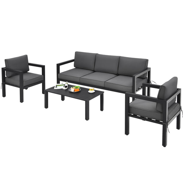 4pc Outdoor Furniture Set - Gray
