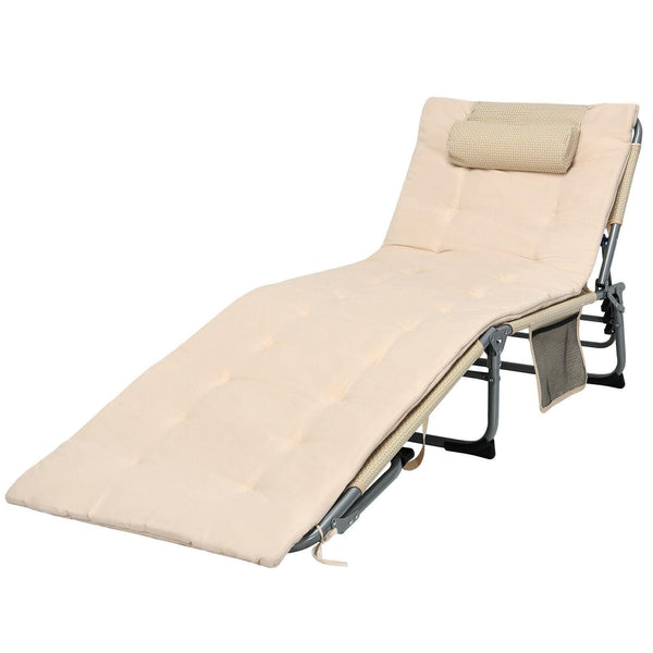 Foldable Lounge Chair - Beige