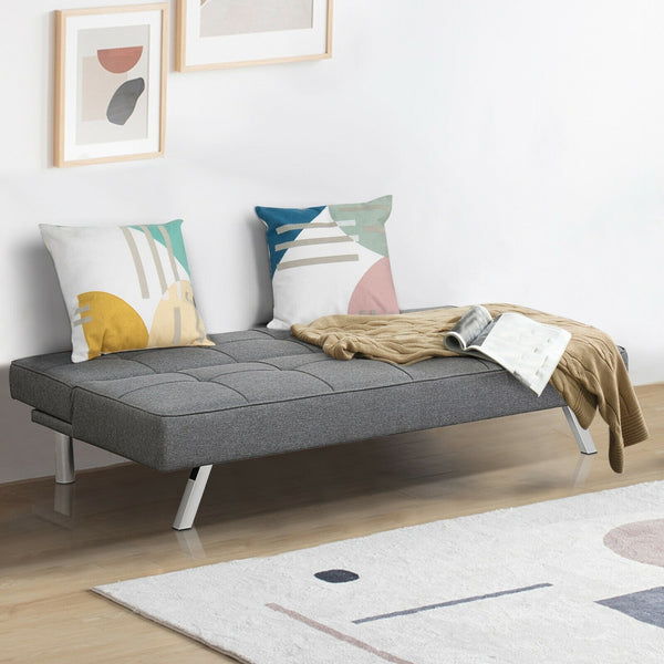 Convertible Futon Sofa Bed - Gray