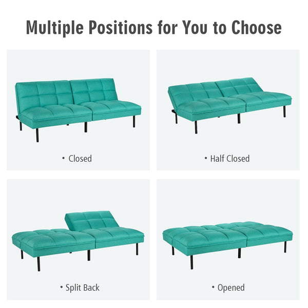 Convertible Sofa Bed - Turquoise
