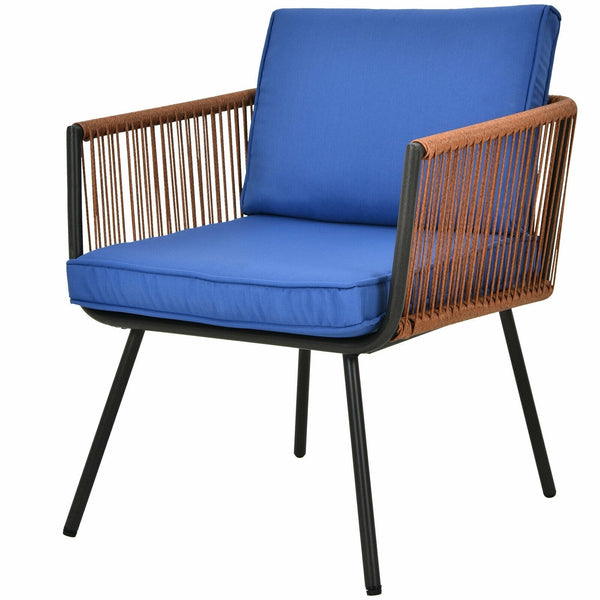 3pc Patio Bistro Furniture Set - Blue