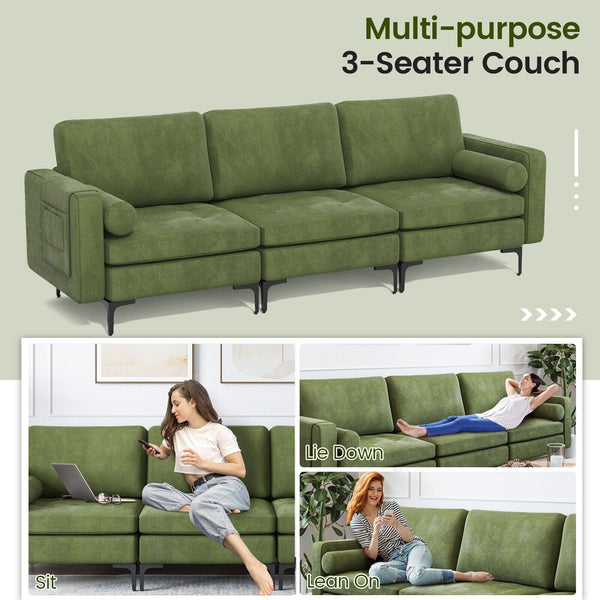 3-Seater Sofa -  Dark Green