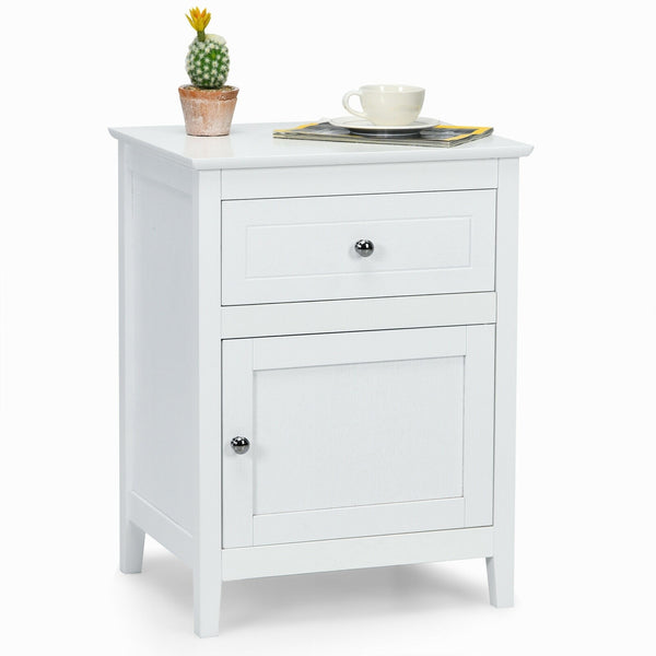 2-Tier Accent Table - White