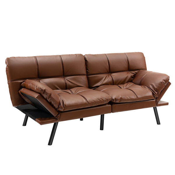 Convertible Futon Sofa Bed - Brown