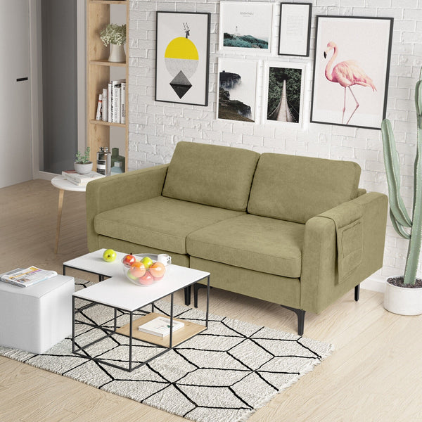 Modern Loveseat Sofa Couch - Green