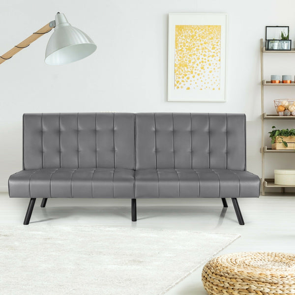 Convertible Sofa Couch Bed - Gray