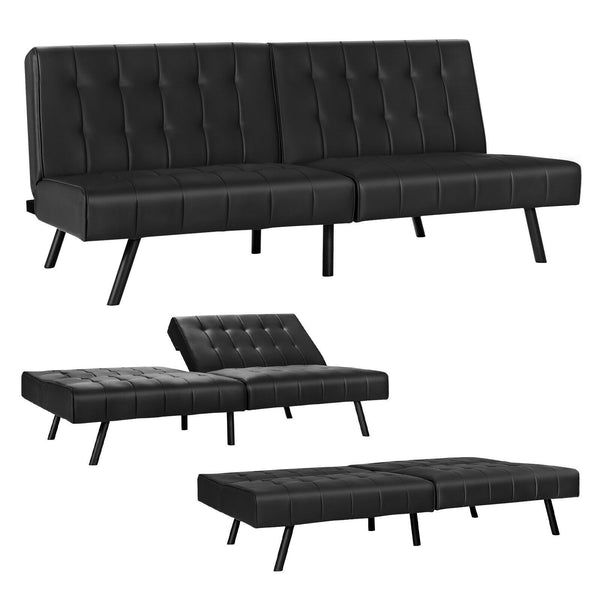 Convertible Sofa Couch Bed - Black