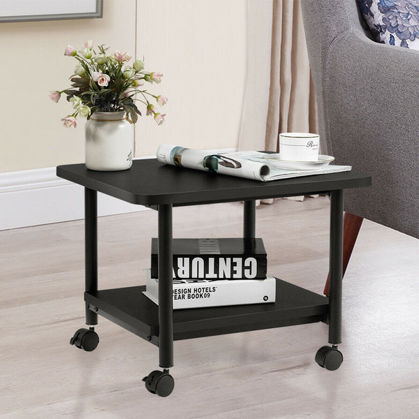 Printer Stand with Wheels - Black