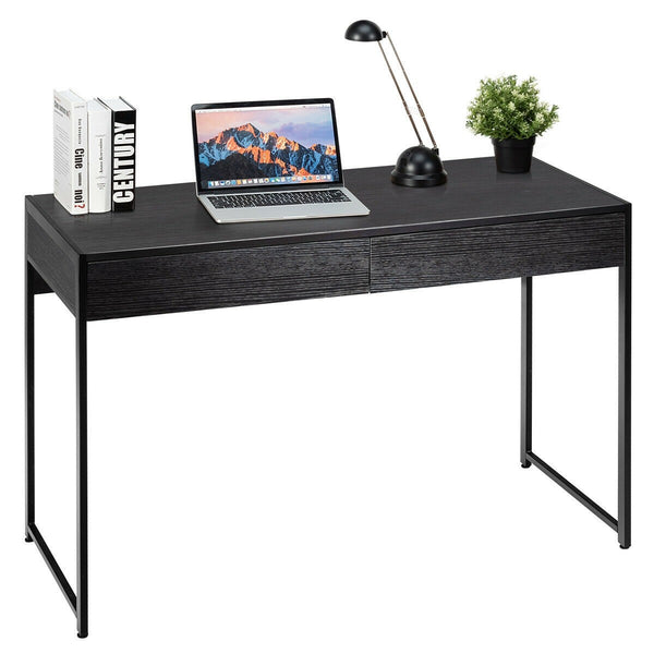 2-Drawer Computer Writing Desk - Black