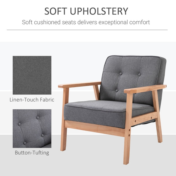 Mid-Century Accent Chair - Gray