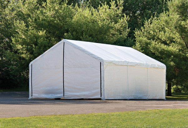 18x20 ft. SuperMax 8 Leg Event Canopy Tent with Side Enclosure Kit - White