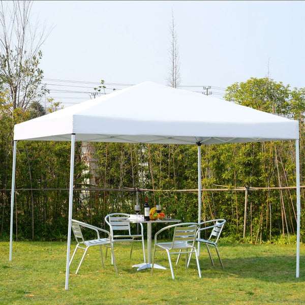 10x10 ft Pop Up Party Canopy Tent with 4 Removable Walls - Cream White