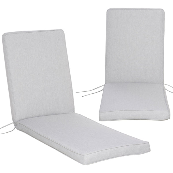 72'' x 21.75'' Set of 2 Chaise Lounge Cushions - Light Gray