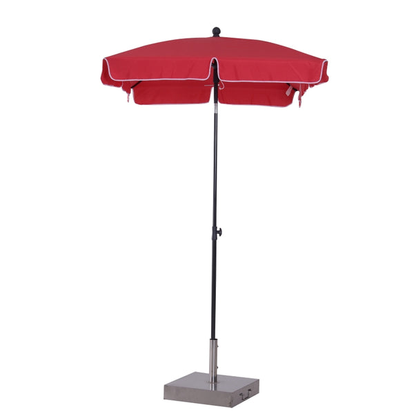 7x4ft Rectangle Tilt Patio Umbrella - Red