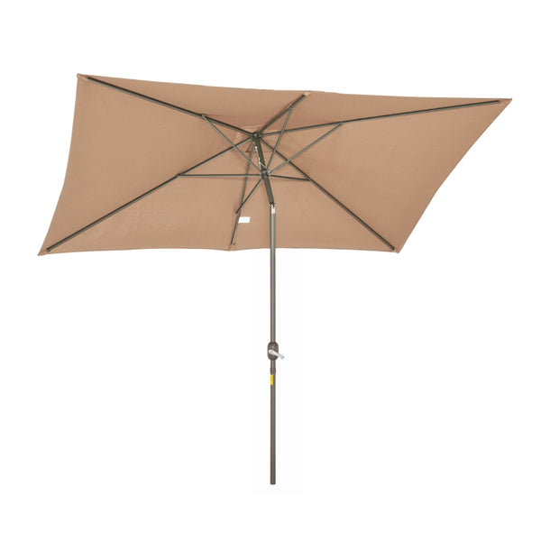 6.5x10ft Rectangle Tilt Patio Umbrella - Coffee