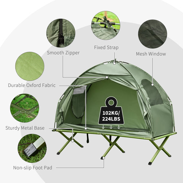 Outdoor Folding Portable Camping Tent - Dark Green