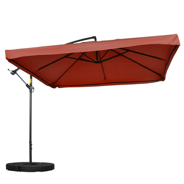 9ft Patio Offset Cantilever Umbrella - Wine Red
