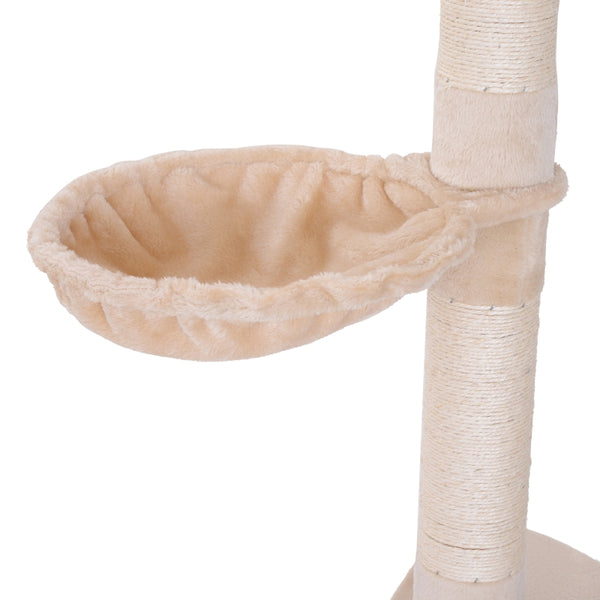 90"-102" Multilevel Cat Tree with Activity Centre  - Beige