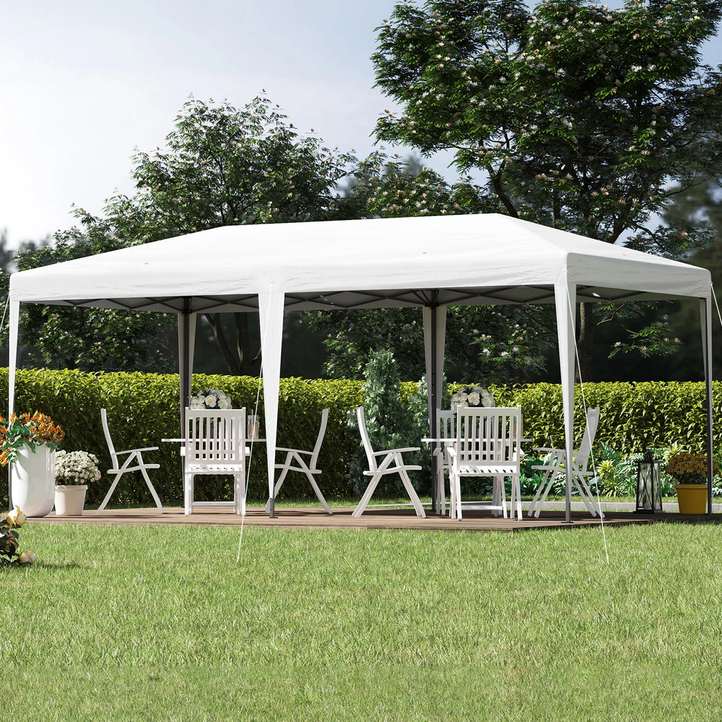 10' x 19' Outdoor Pop Up Party Tent - White