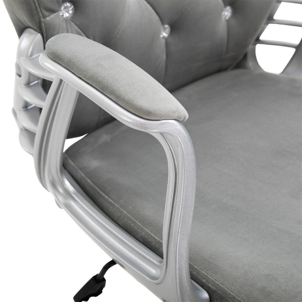 Tufted Home Office Chair - Grey