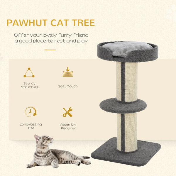 36" Cat Tree Kitty Tower - Grey