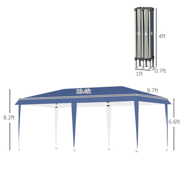 10' x 19' Outdoor Pop Up Party Tent - Blue