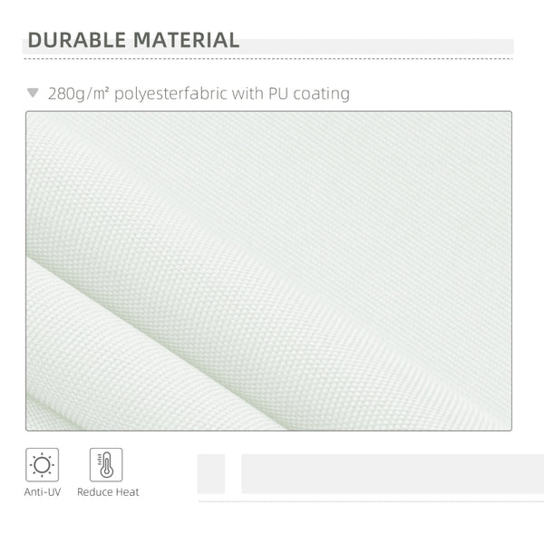 10’x8’ Manual Retractable Sun Shade Patio Awning - Cream White