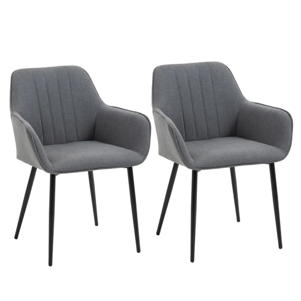 Set of 2 Accent Chairs - Dark Gray