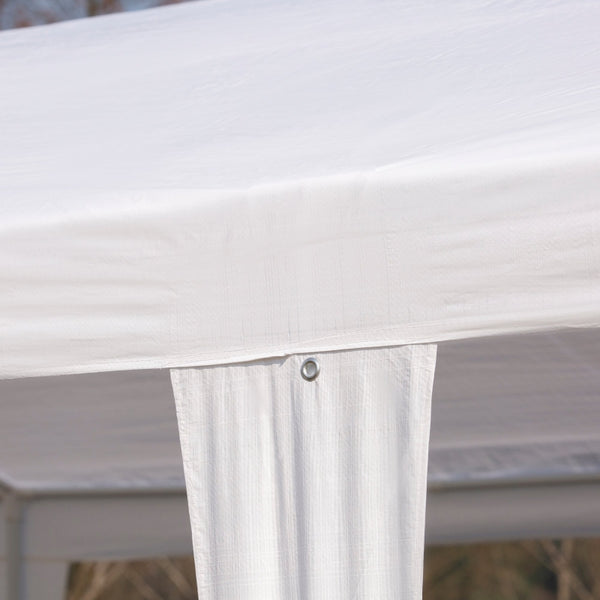 10x30 ft Party Canopy Tent with Mosquito Bug Mesh - White