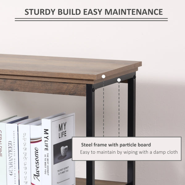 4-Tier Industrial Style Storage Shelf - Brown