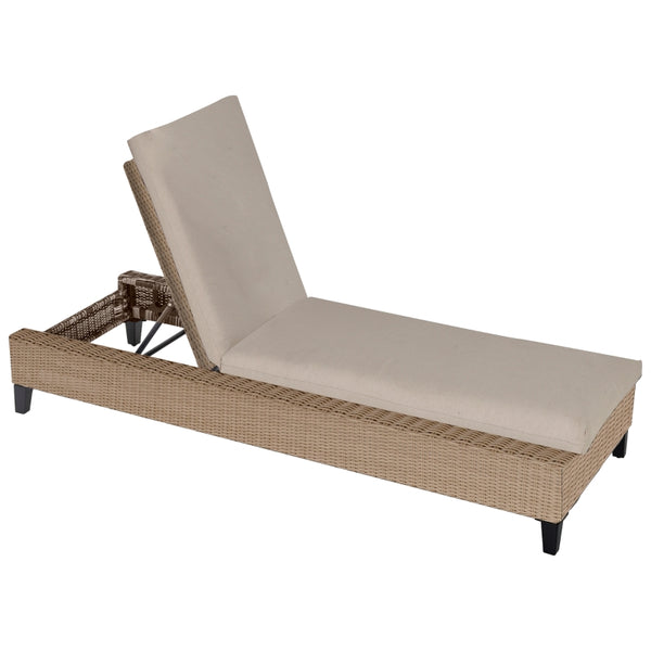 Outdoor Rattan Patio Chaise Lounge Chair
