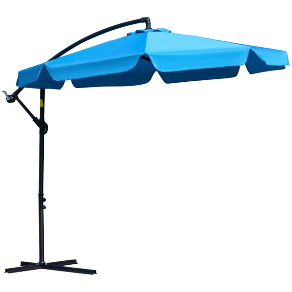 9ft. Offset Hanging Patio Umbrella - Blue