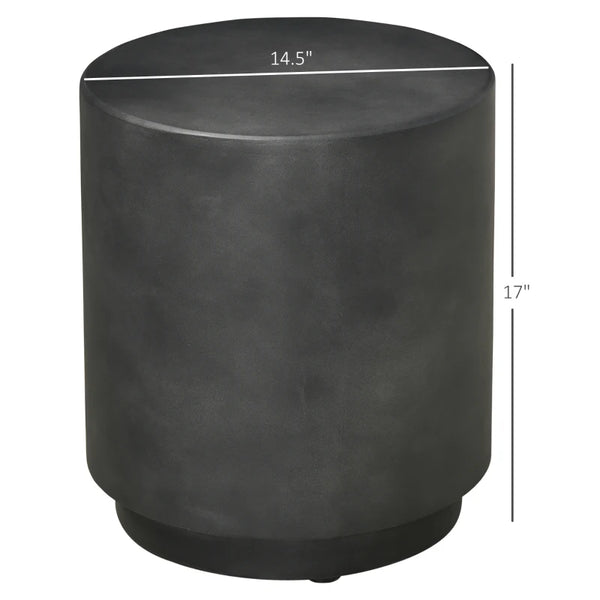 Round Accent Table - Charcoal Gray
