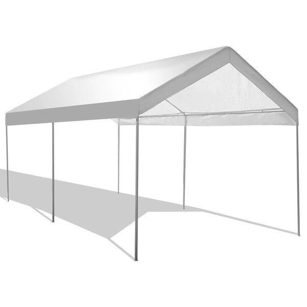 10x20 ft. Steel Frame Portable Car Canopy Tent - White