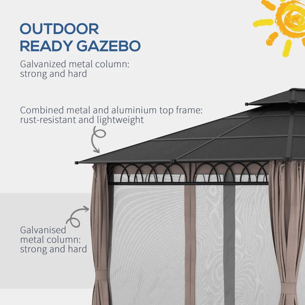 12' x 10' Outdoor Gazebo Canopy