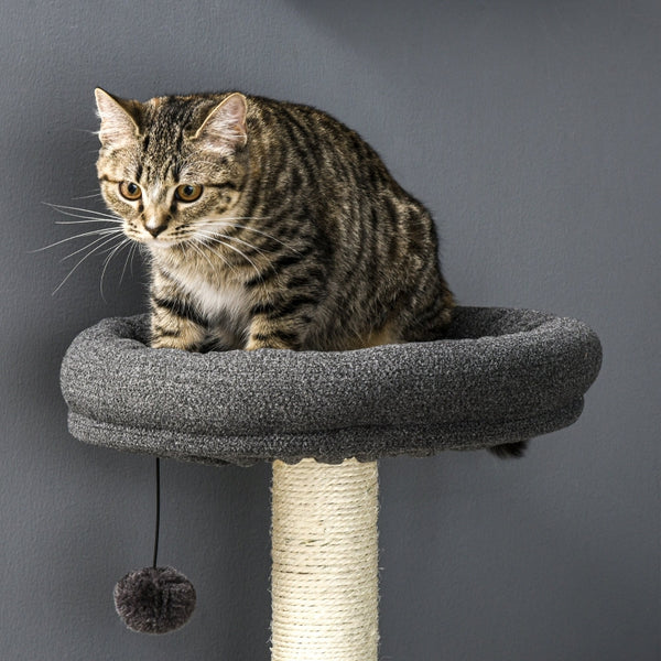 51.8" Cat Tree with Litter Box - Charcoal Gray