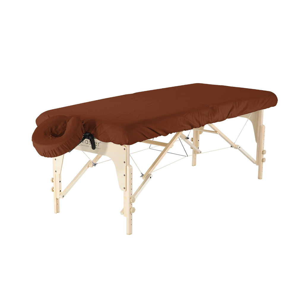 2pc Microfiber Massage Table Cover Set - Dark Chocolate
