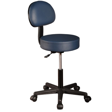 Premium Massage Stool with Backrest - Royal Blue