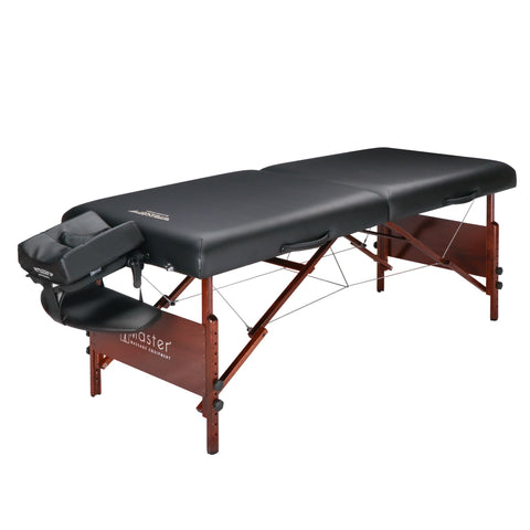 Del Ray 30" Premium Portable Massage Table Package, Black with Memory Foam
