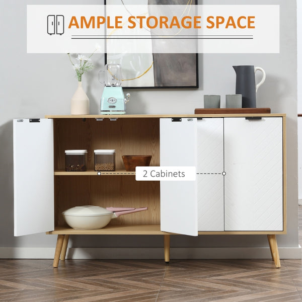 Modern Sideboard Storage Cabinet - White