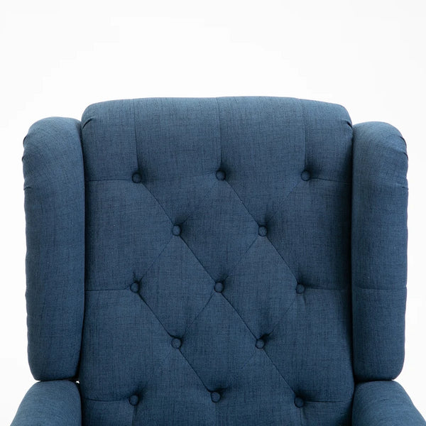 Button Tufted Accent Chair - Blue