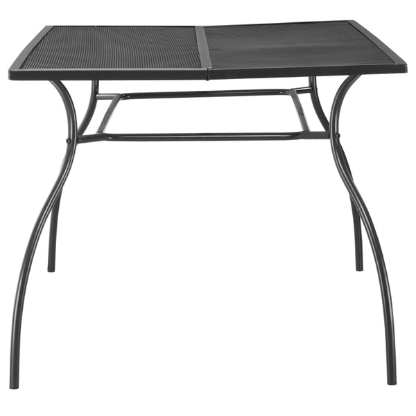 59" Outdoor Rectangular Metal Table - Black